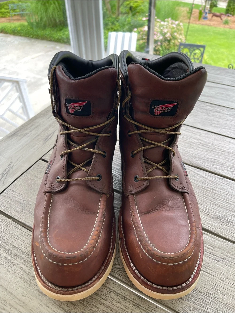 Red Wing Traction Tred Men’s Waterproof Safety Toe 6” Leather Boots size 13 D